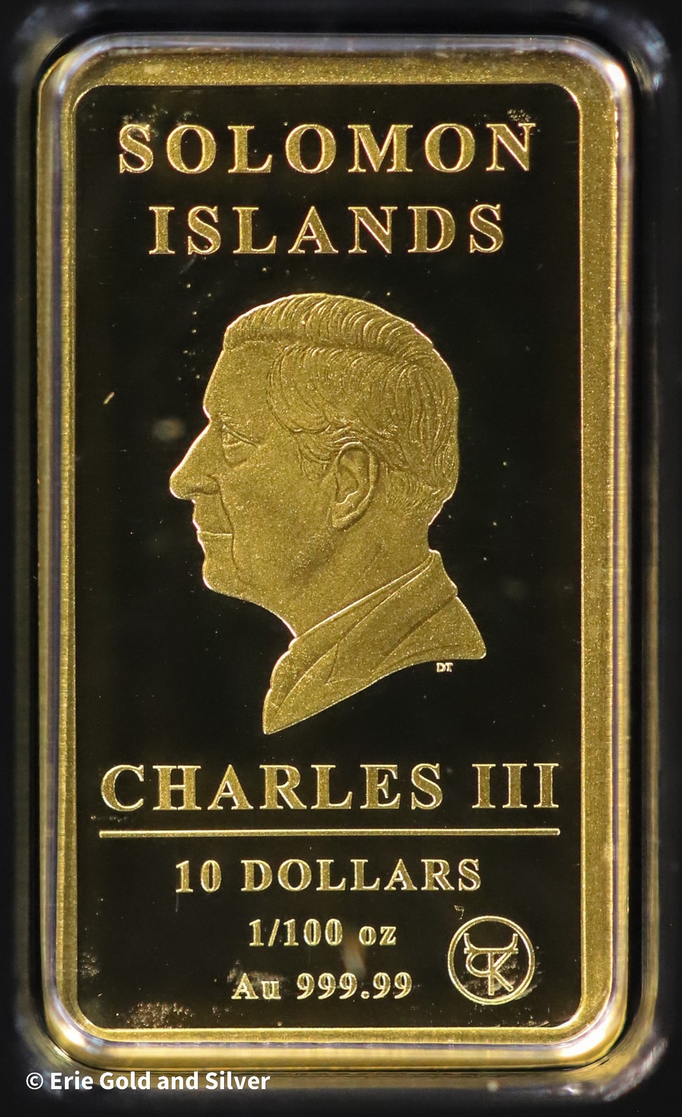Solomon Islands Springbok Proof 1/100th oz Gold Bar