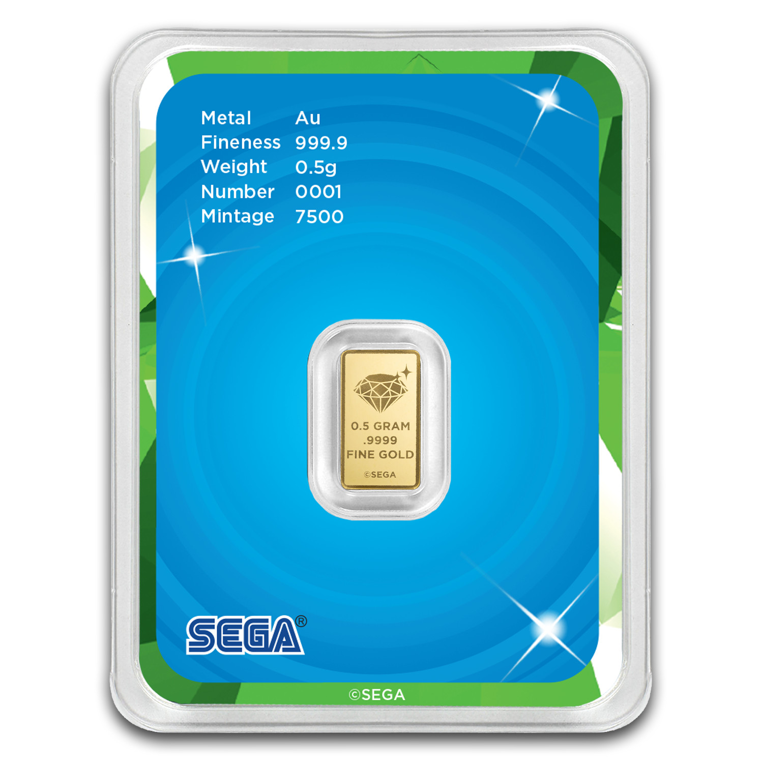 Sonic the Hedgehog 35th Anniversary 1/2 Gram Gold Bar