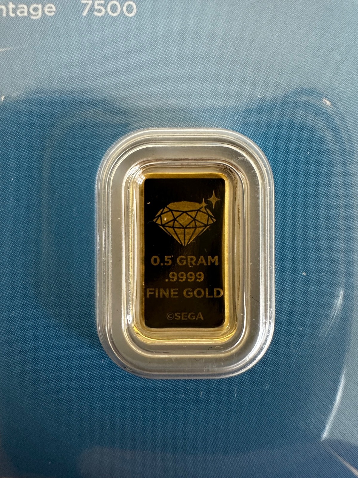 PAMP Sonic the Hedgehog 0.5g Gold Bar .9999 Fine Gold 7500 Limited Mintage