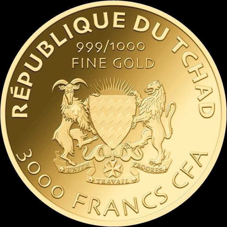 DONALD TRUMP 1/1000 Oz Gold Coin 3000 Francs Chad Coin