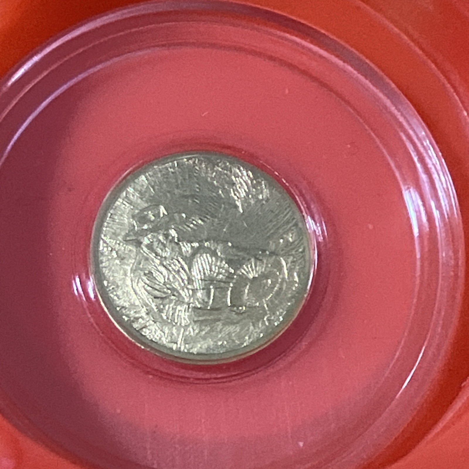 1/100th Troy ounce MONARCH .9999 Fine Gold Prospector Round in Clear Capsule