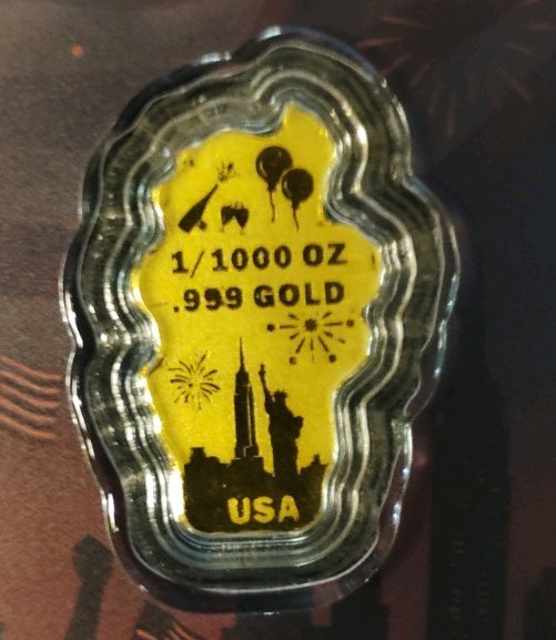 1/1000 oz .999 Gold USA 2026 Happy New Year Statue of Liberty