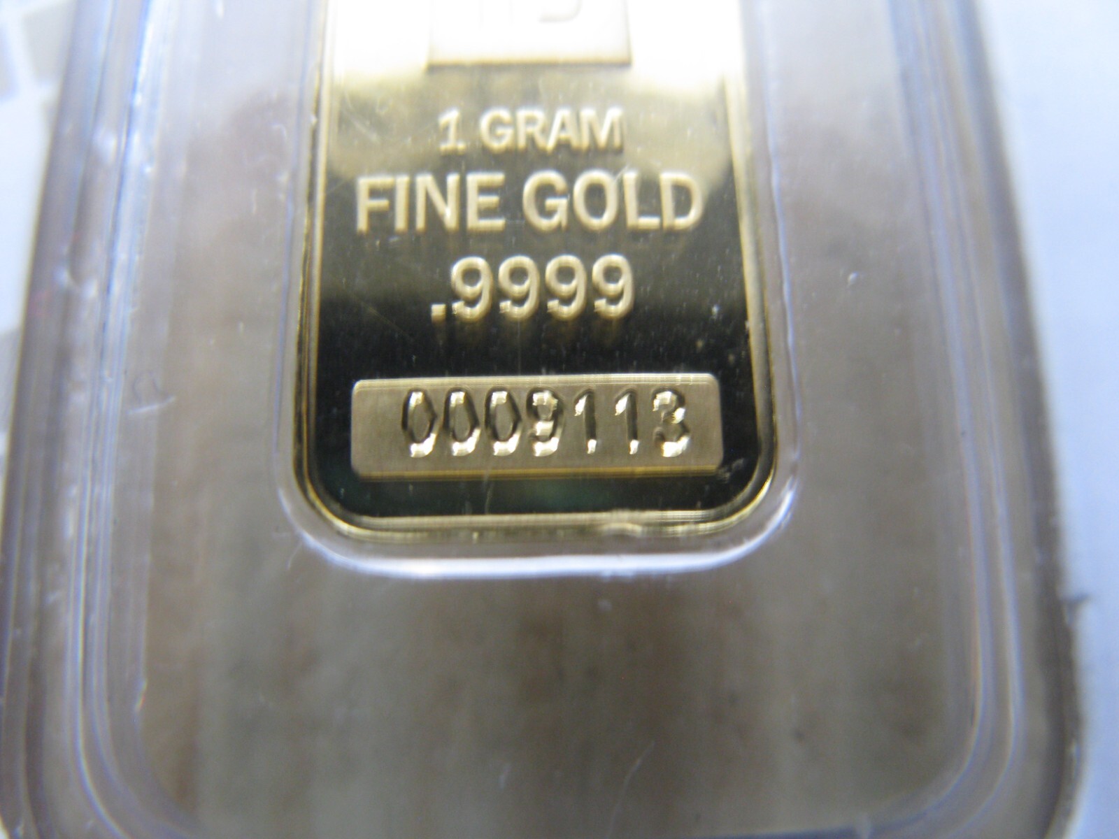 1 Gram Gold Bar TD Toronto Dominion Bank .9999 Gold 24 Karat Sealed Serial 09113