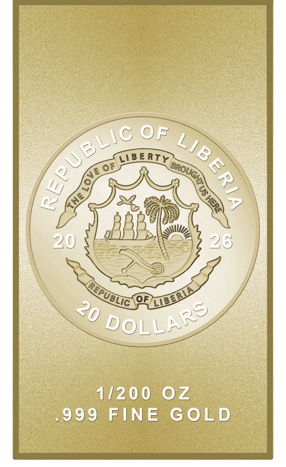 2026 Liberia Dragon Skull Proof 1/200 oz Gold Coin (999 Mintage)