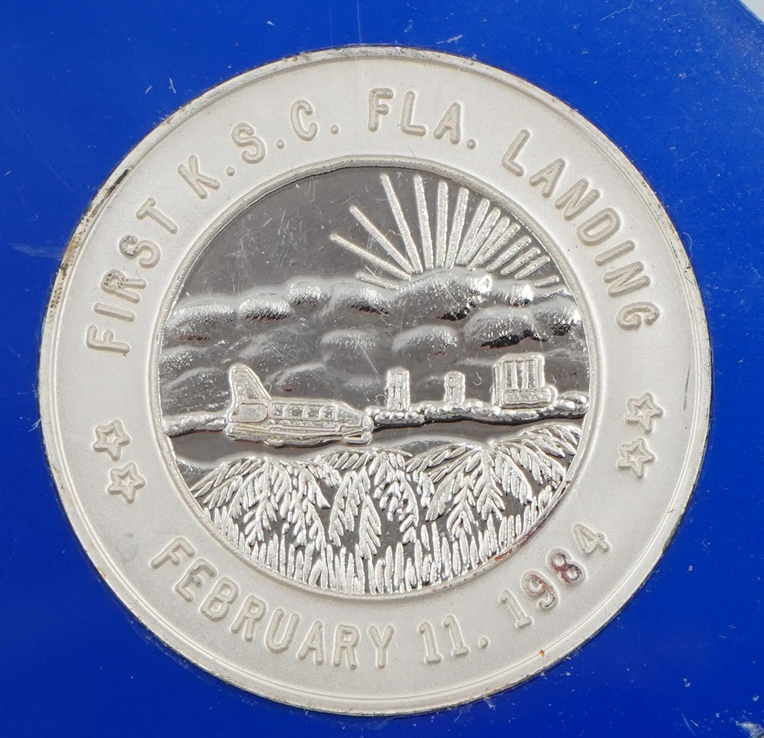 10oz Pure Silver NASA Commemorative Medallion Set Custom Shuttle Display Stand