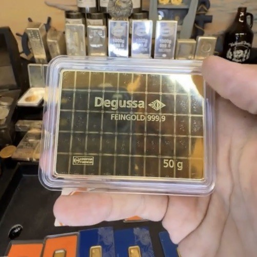Rare 1 Gram .9999 Degussa Feingold Gold Bar No Longer Produced German Gold Bar!