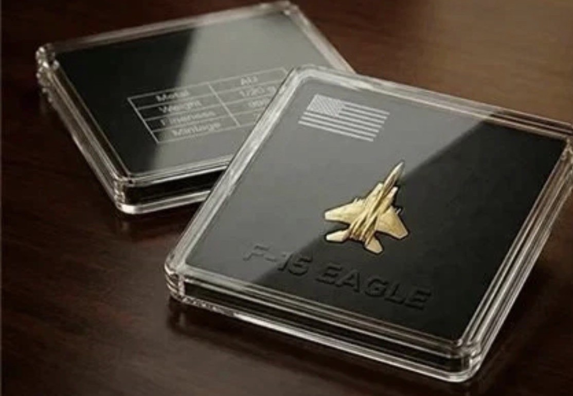 2026 F-15 Eagle Fighter Jet 1/20g Gold .999 Gold- Invest – USA 250 Commemorative
