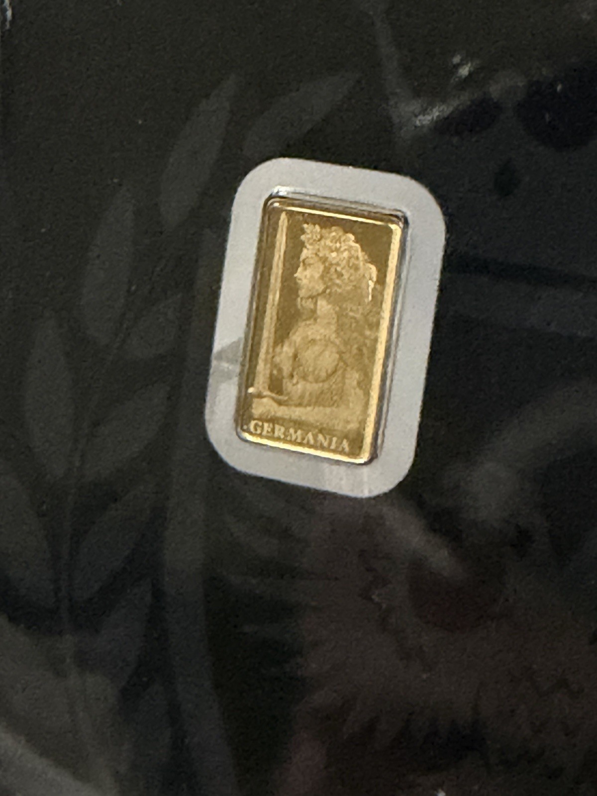 Germania Mint STAMPED BAR Lady Germania Minted 1/200 oz Gold Bar in Assay Card