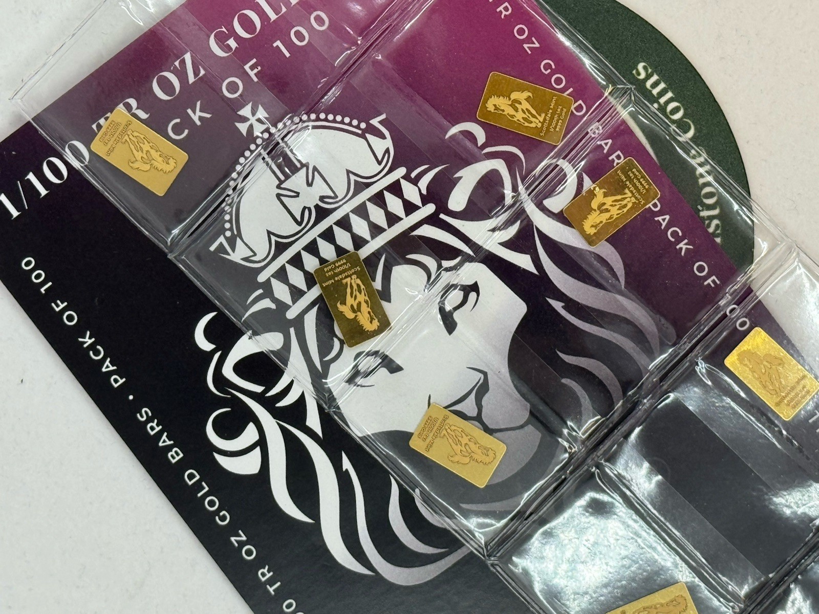 1/100 oz Scottsdale Horse Gold Bar