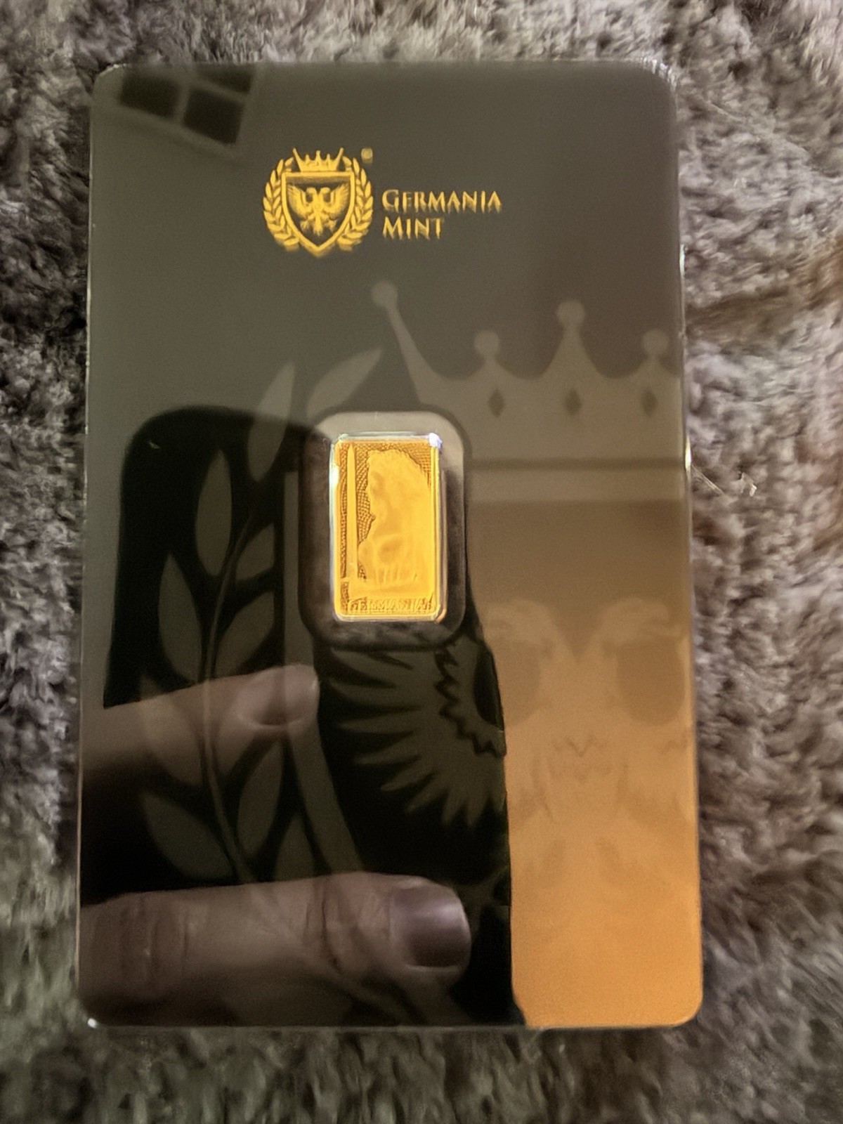 Germania Mint 1/100 oz 24Kt Gold Proof Bar .9999 Fine