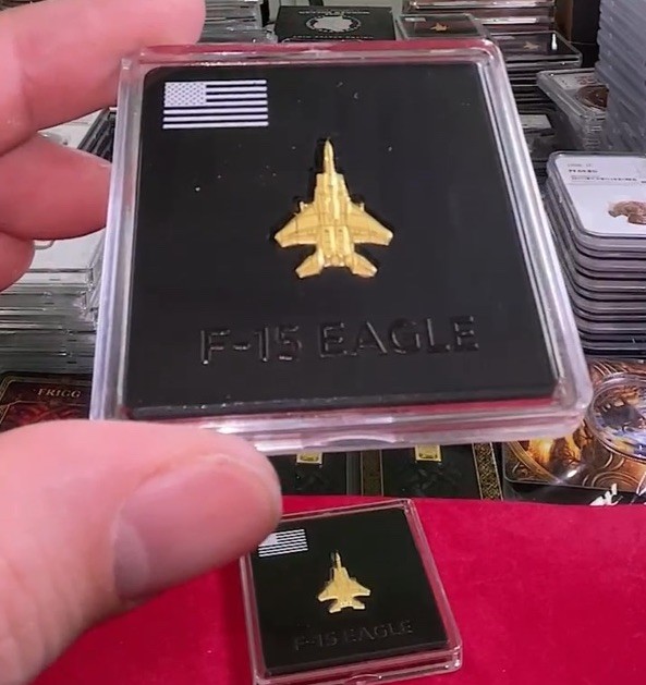 2026 F-15 Eagle Fighter Jet 1/20g Gold .999 Gold- Invest – USA 250 Commemorative