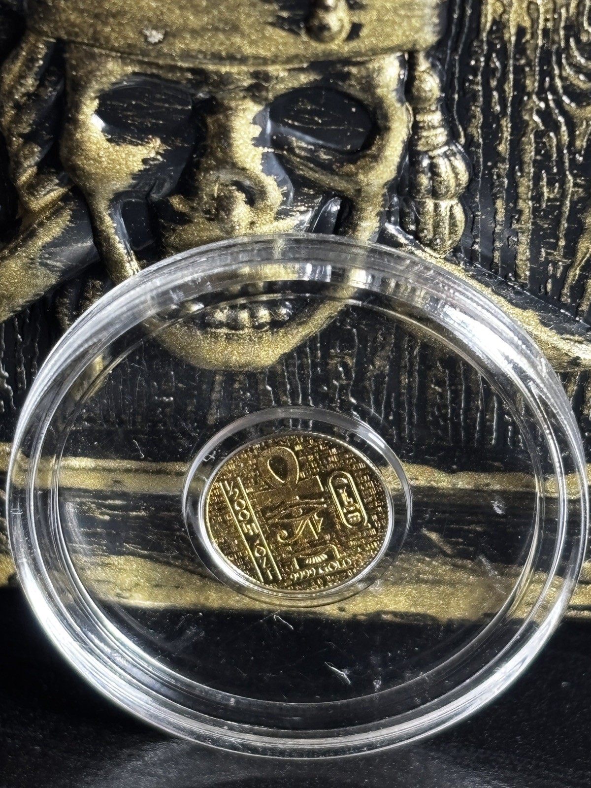 1/200 oz .9999 Fine Gold Round – Monarch – Egyptian Scarab (Sealed in Capsule)
