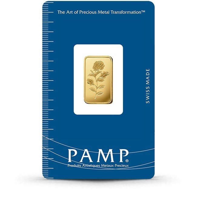 PAMP Suisse Rosa 2.5 gram .9999 Fine Gold Bar – Sealed Assay Card