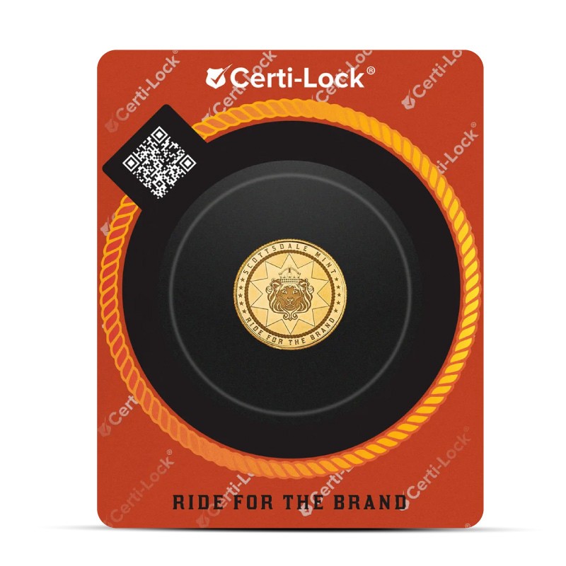 Presale 1/10 oz Scottsdale Cowboy with Buffalo Privy Gold Round