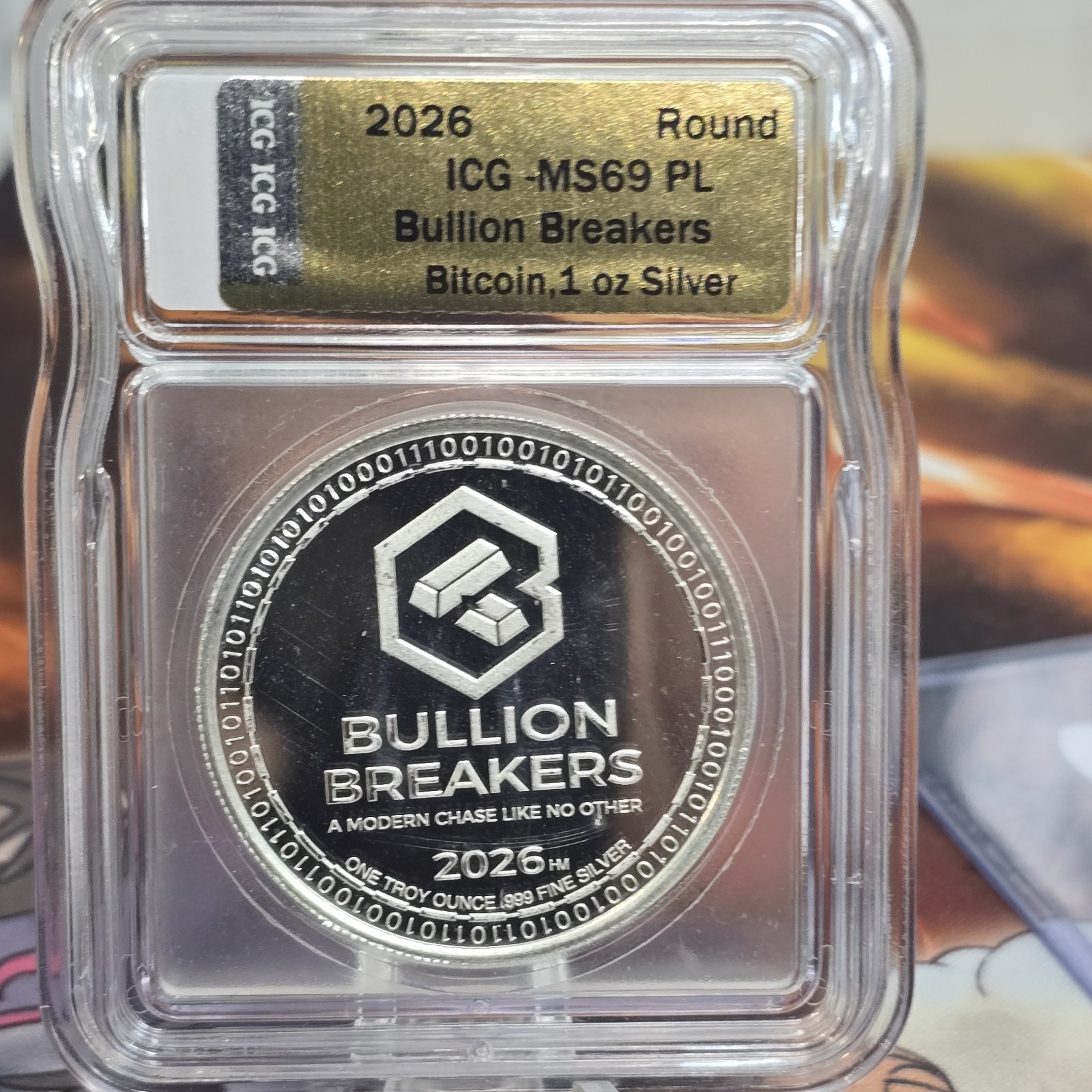 2026 Bullion Breakers – Series 2 Bullion X – 1oz Silver ICG MS69 PL Bitcoin