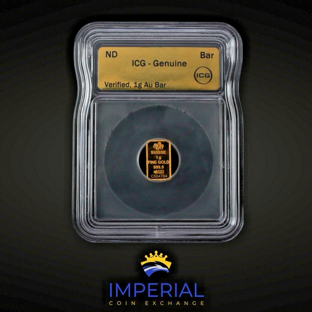 1 Gram Gold Bar ICG Verified Genuine .9999 Fine Gold Bullion Affordable Stacking