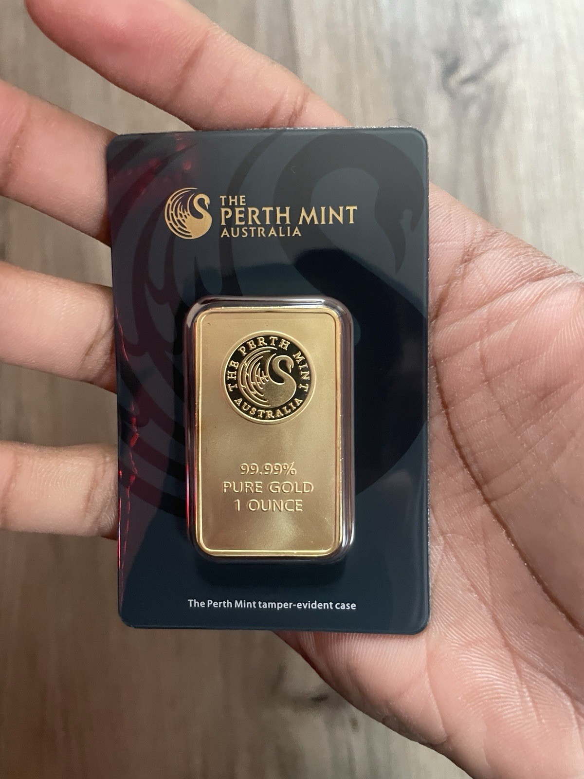 The Perth Mint 1 oz Gold Bar 0.9999 Fine in Assay Tamper-Evident Case