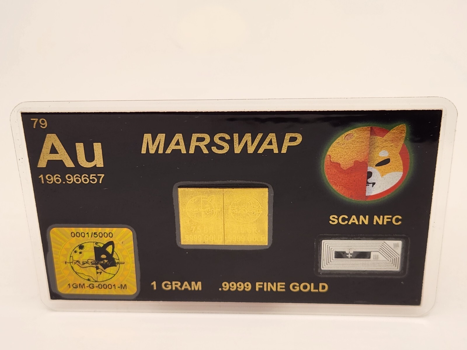 1 Gram Marswap Gold Breakable Bar Precious Metal .9999 Gold K