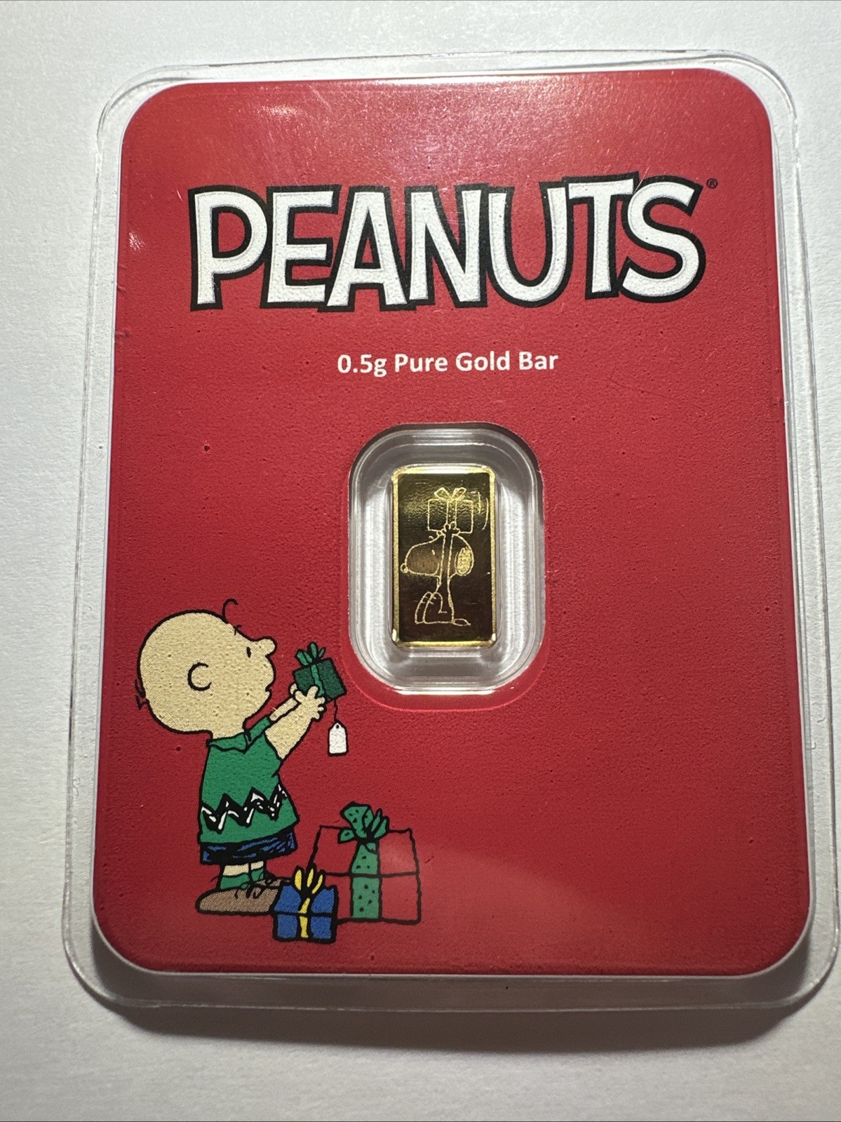 1/2 Gram Gold Bar – Charlie Brown & Snoopy – PEANUTS .5 Gram Pamp 7146