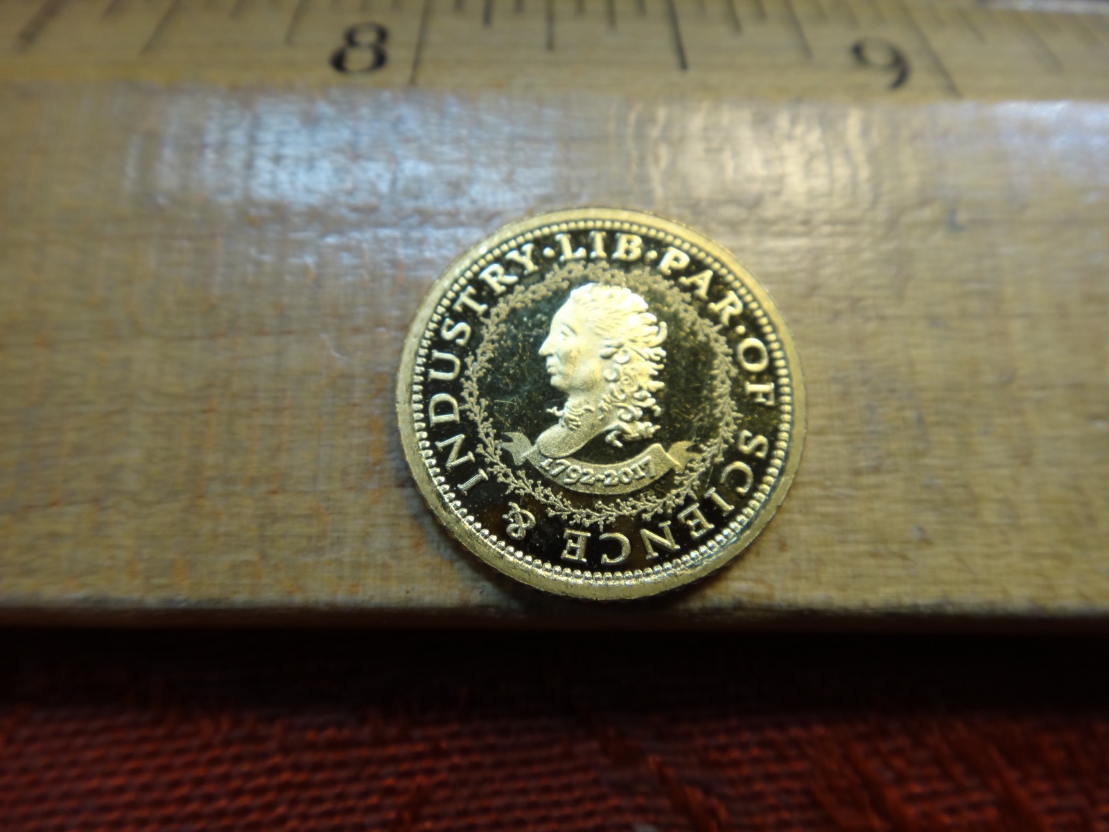 1792-2017 Industry & Science USA Private Issue Half Disme 1/10 oz Gold 1 of 300