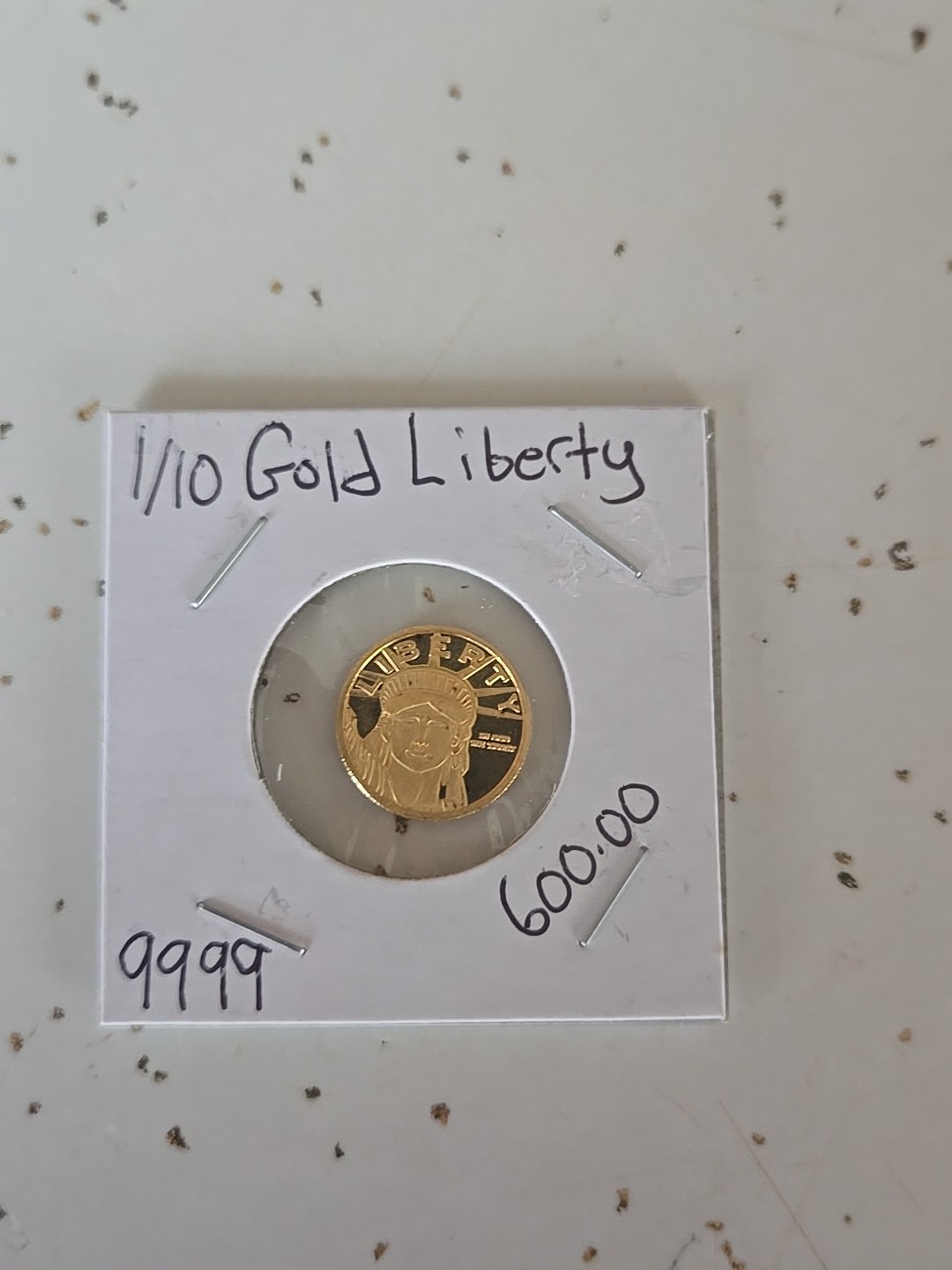 1/10th Oz Lady Liberty Round .9999 Pure Gold BU