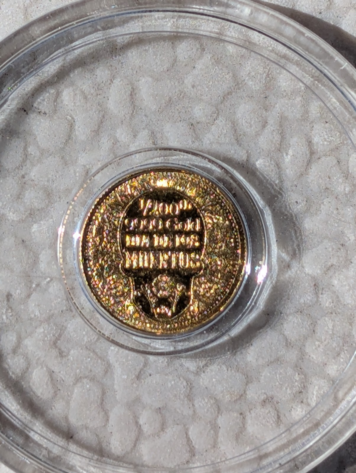 1/200th oz .9999 Fine GOLD Sugar Skull Dia De Los Muertos in Capsule Gold Is Up!