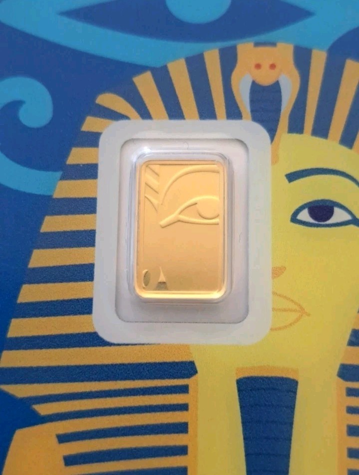 PAMP Tutankhamun 1g Gold Bar Tutankhamun The Eye of Horus 999.9 Proof