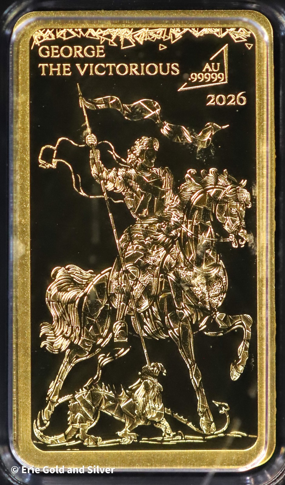 Solomon Islands George the Victorious Proof 1/100th oz Gold Bar
