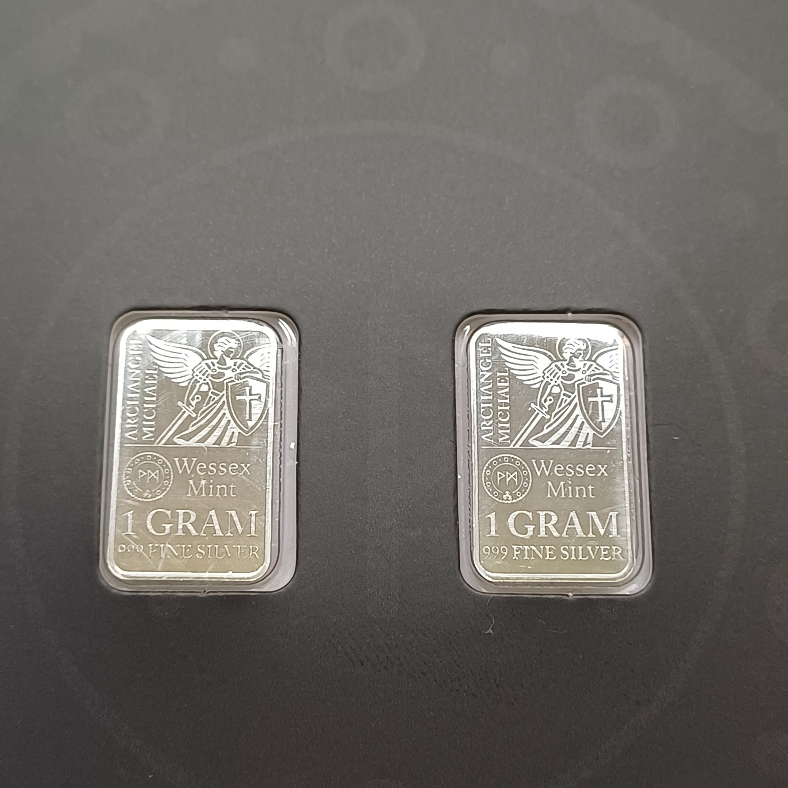 Wessex Mint 1/200th oz George & the Dragon Gold .999 Bar & Silver x 2 1g Bars