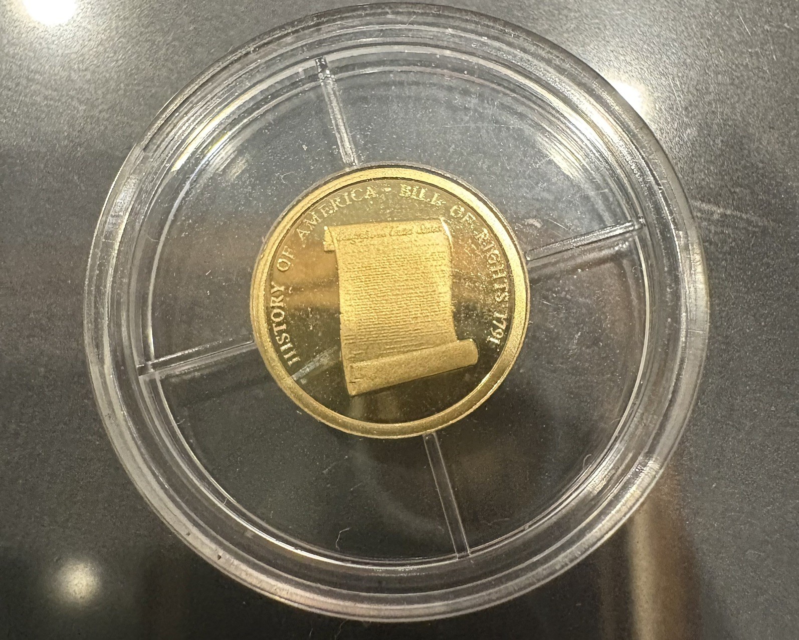2010 .5g Birth of our Nation in Gold Bill of Rights History of America