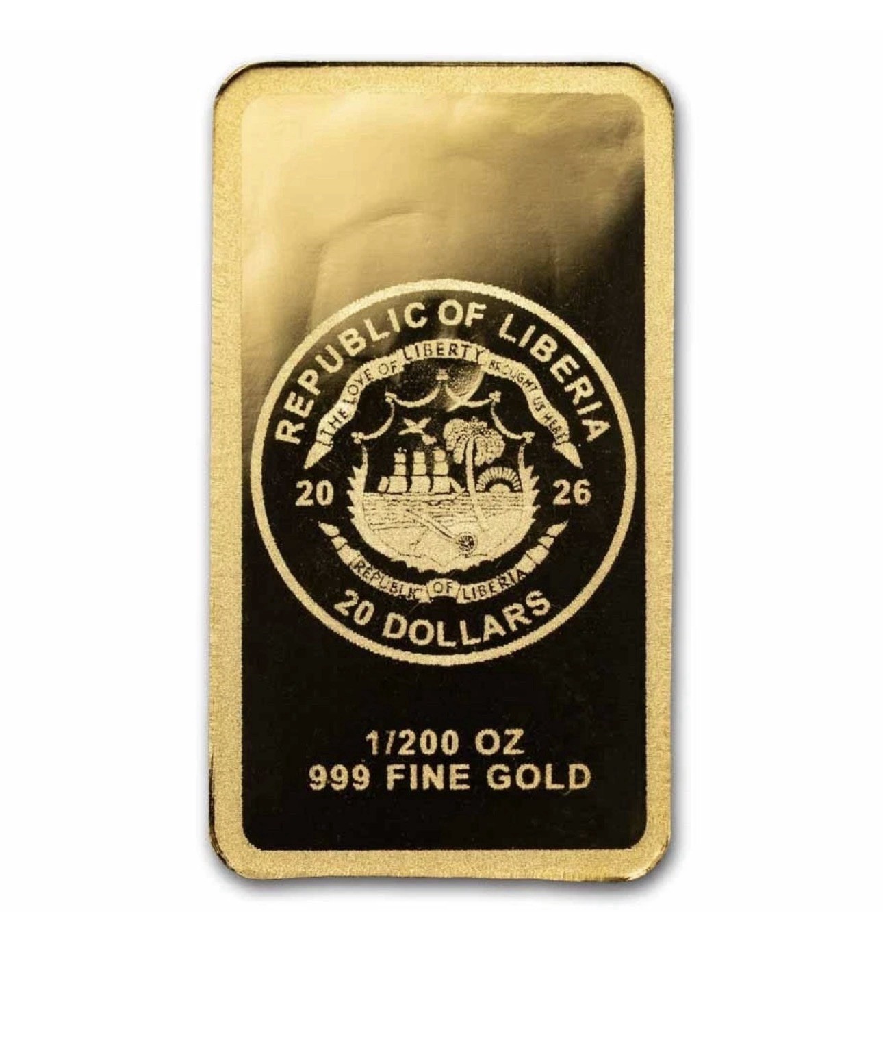 💀☠️🗝️2026 Liberia 1/200 oz Gold Skeleton Key Coin Bar