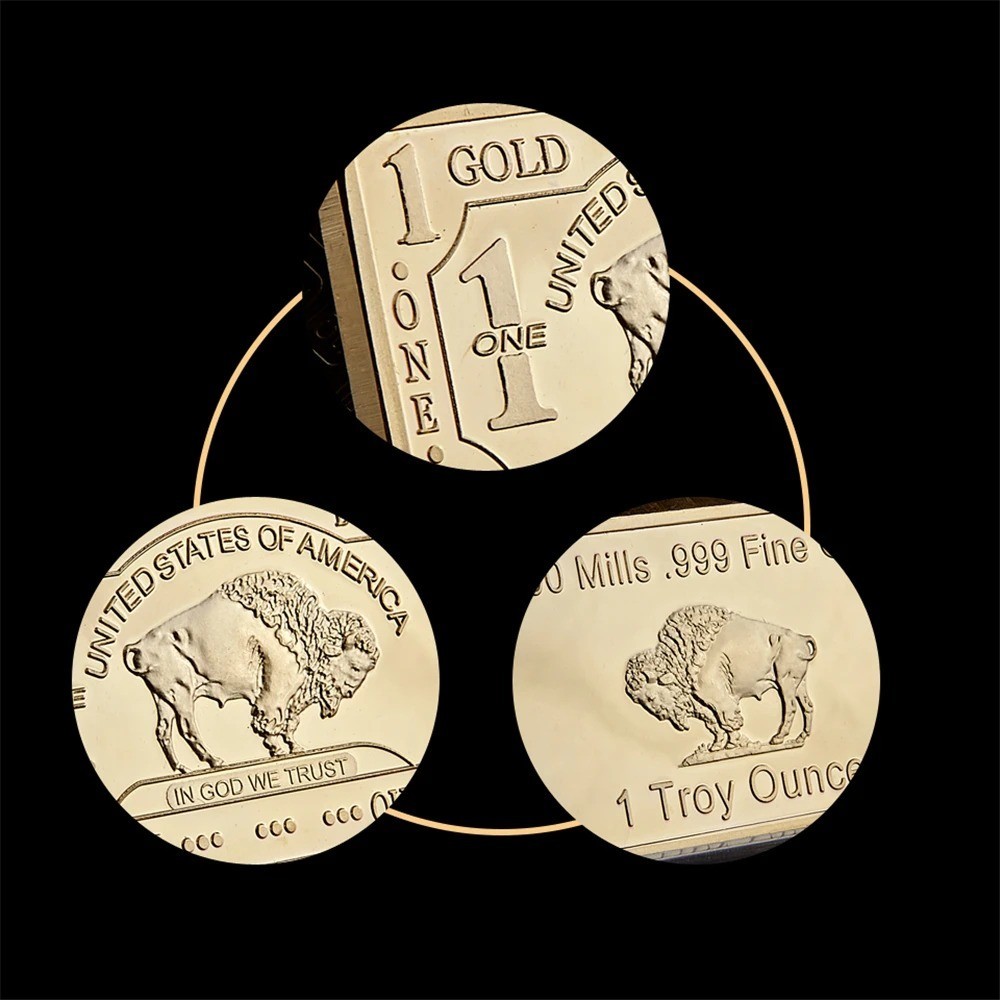 1 OZ Gold Buffalo Bullion Bar 999 Fine 24k 1 Troy Ounce