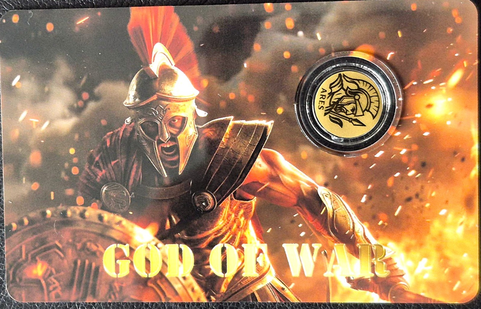 2026 NIUE 50C 1/1000th TROY Oz .999 FINE GOLD GOD OF WAR C.O.A. #1264