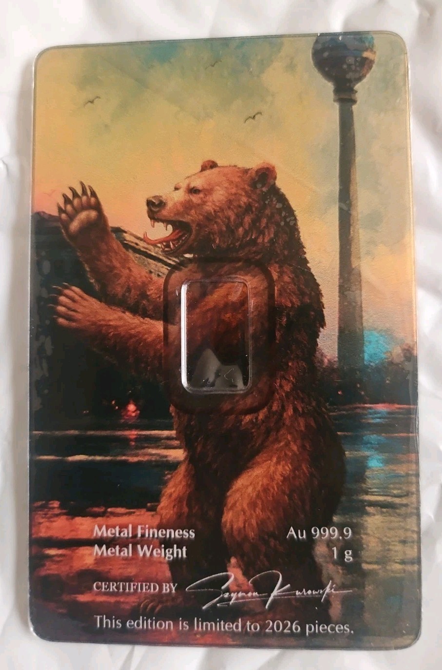 Berlin Bear Germania Mint 1 Gram Gold Bullion Bar 999.9 Fine Gold 2026