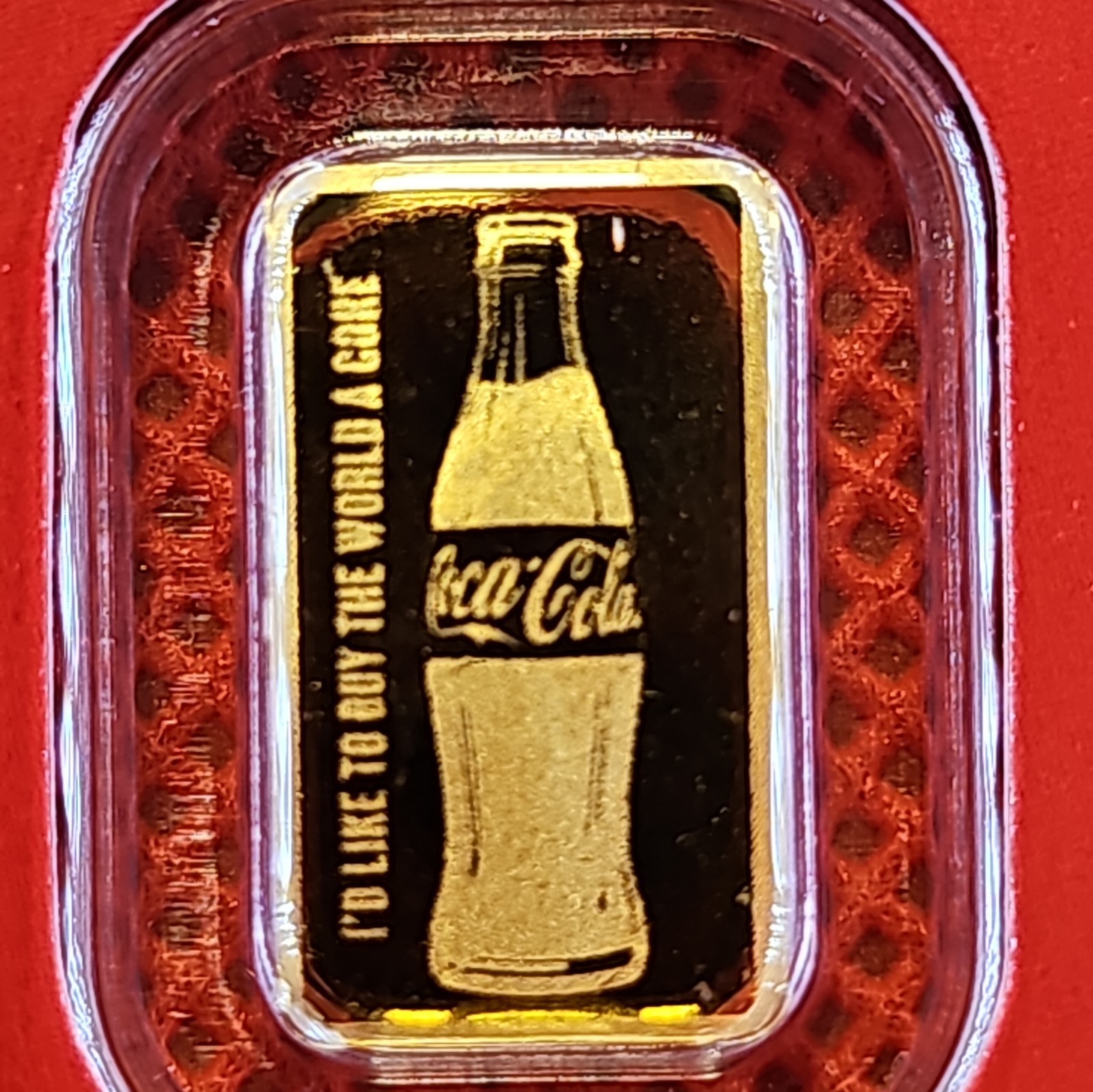 .5 g .9999 Gold Coca-Cola Bar Licensed Collectible