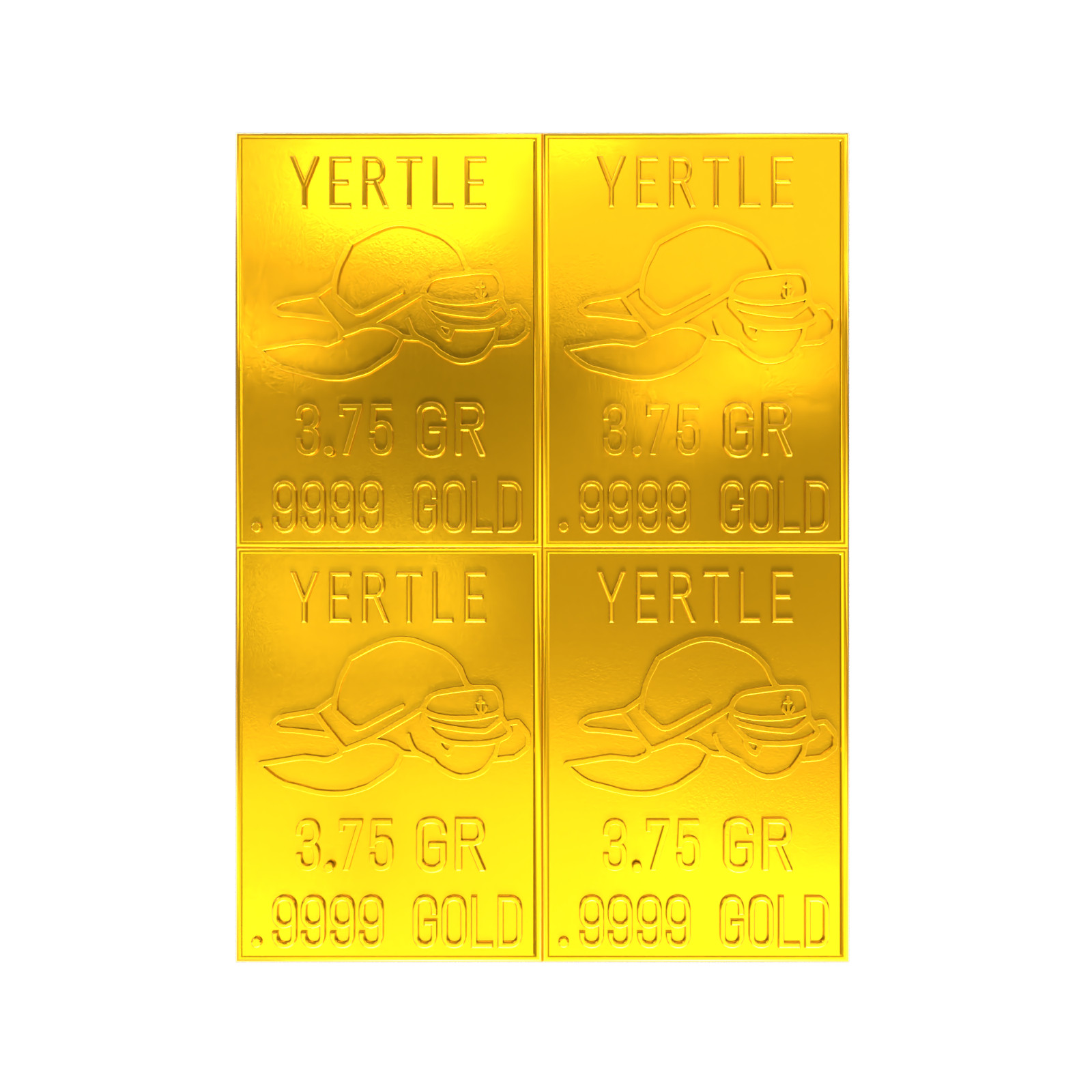 1 Gram Yertle The Turtle Gold Bar GR Bar Gold Bullion Precious Metal .9999 Gold