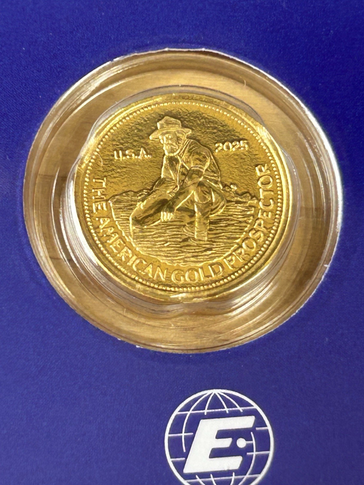 2025 Engelhard Gold 1/10 oz. – 999.9 Gold Prospector Round In Assay