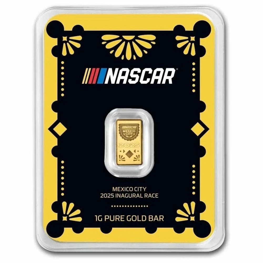 NASCAR Mexico City 2025 Inaugural Race 1g 0.9999 1 gram gold Bar