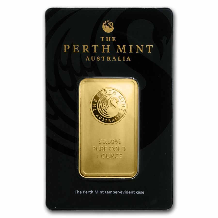 1 oz Gold Bar – Perth Mint .9999 Fine Gold (In Assay)