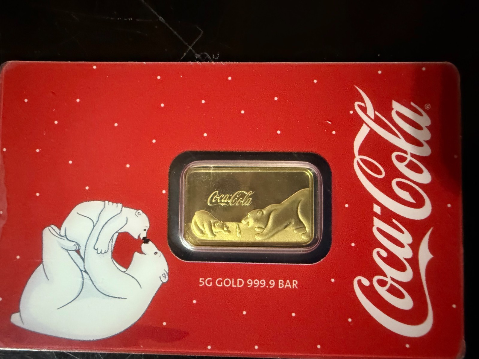 5g Pamp Coca Cola Polar Bear Limited Mintage #4634/5000