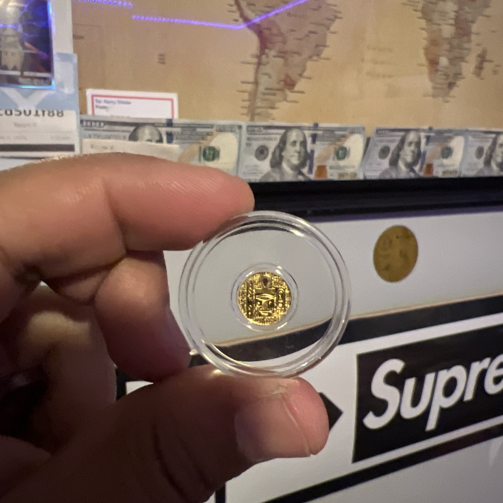 Fractional 1/200 Gold – Capsule Round King Tut EGYPTIAN Pure Gold- Talisman