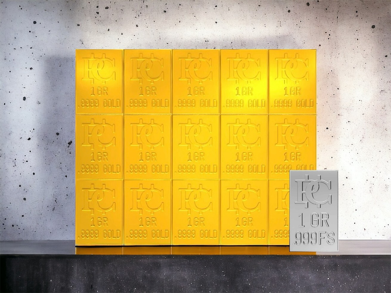 Pull Apart 1g Gold Bar + Free Silver K