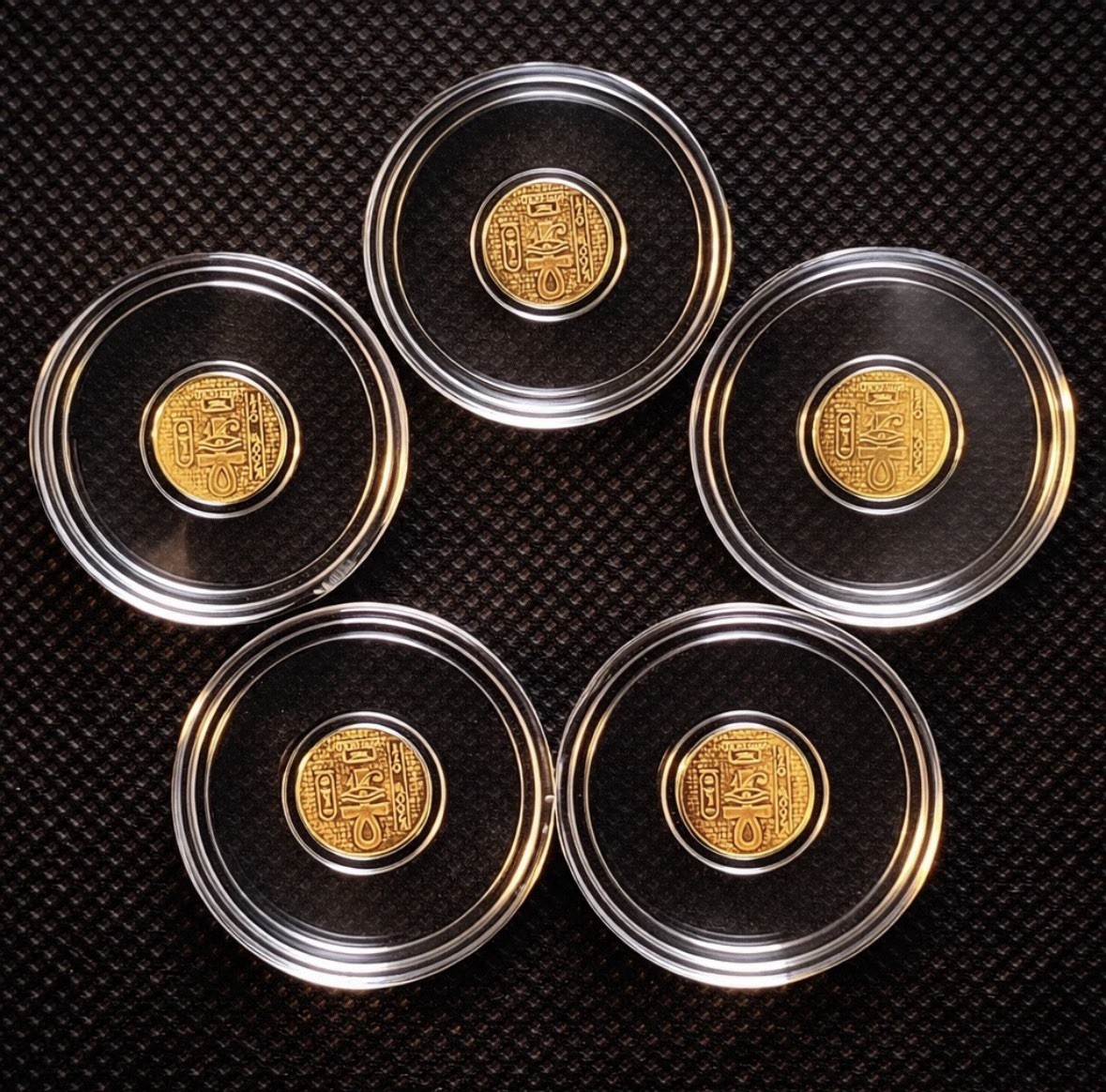 LOT OF 5 | 1/200 oz .9999 Pure Gold Rounds 24K Fine Gold Bullion Assorted Style