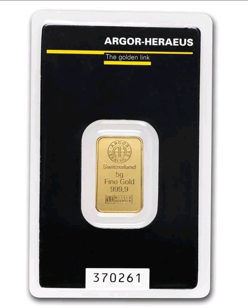 Gold Bullion Bar – Random Brand Name (w/Assay Card) .999 Pure 5 Gram 24k Fine