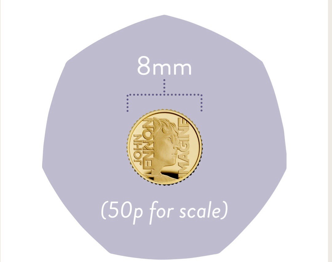 2025 Great Britain JOHN LENNON Music Legends 1/40 oz Gold Proof in Card L.E.1250