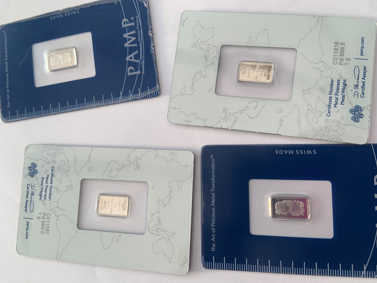 1 Gram Palladium bar PAMP