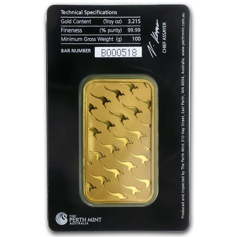 100 gram Gold Bar – The Perth Mint (In Assay)
