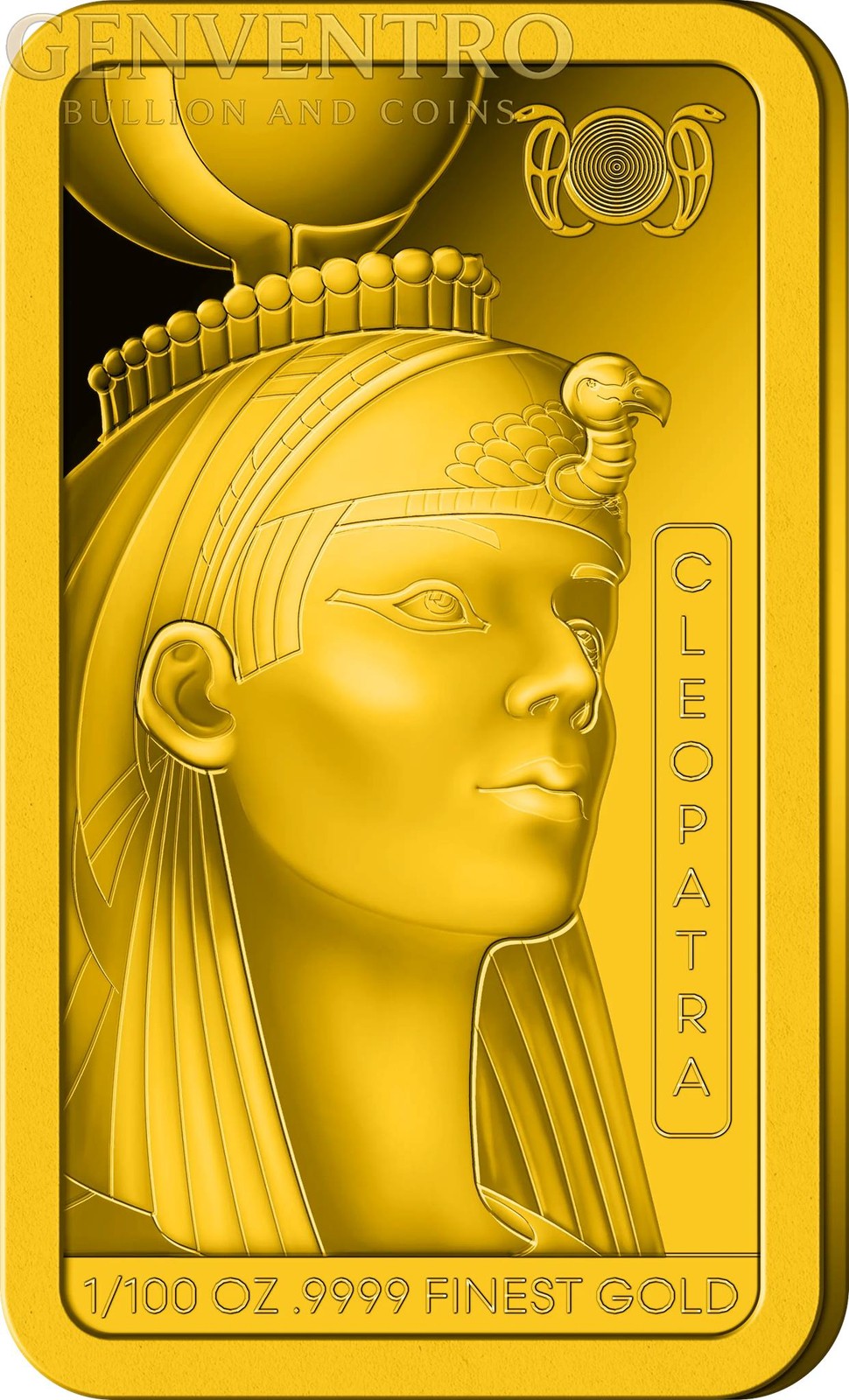 2025 Solomon Islands Ancient Egypt Cleopatra 1/100 oz Gold Bar