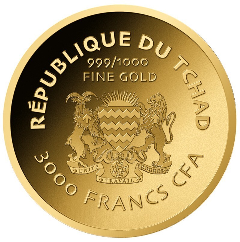 Basketball 1/1000 Oz Gold Coin 3000 Francs Chad
