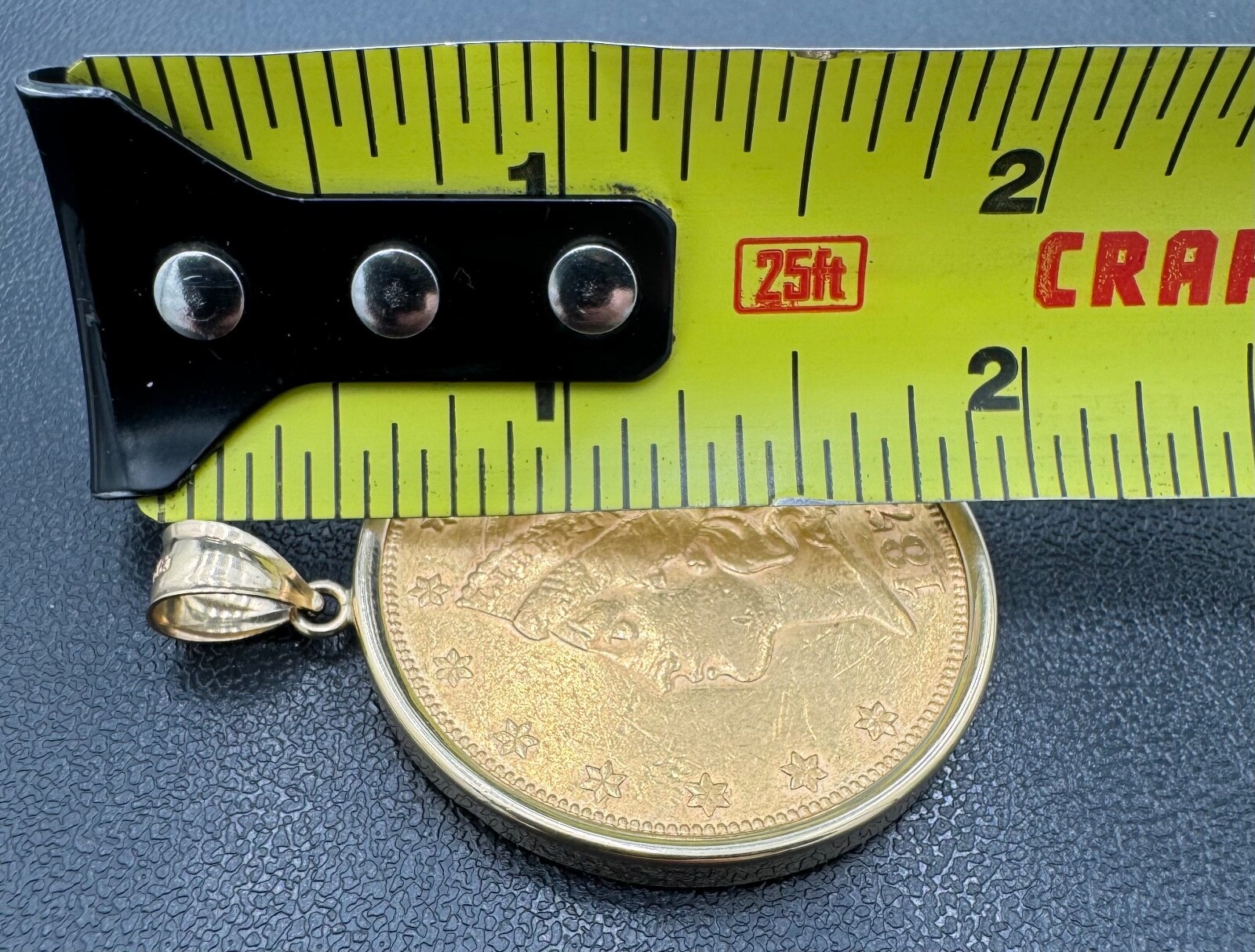 1874-S Liberty Head Type 2 $20 Gold Double Eagle Coin & 14kt. Bezel/Pendant